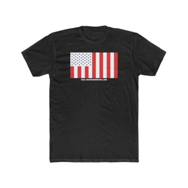 Black shirt with American flag on it