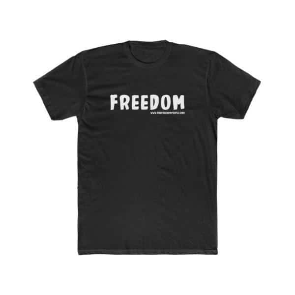 Black shirt with text, Freedom