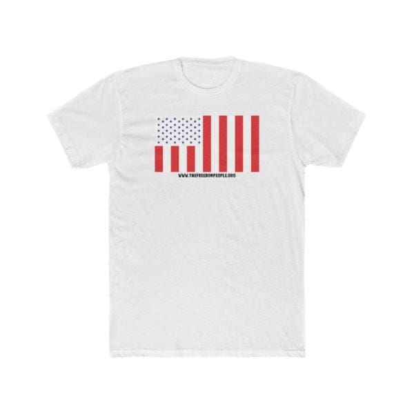 White shirt with American flag on it