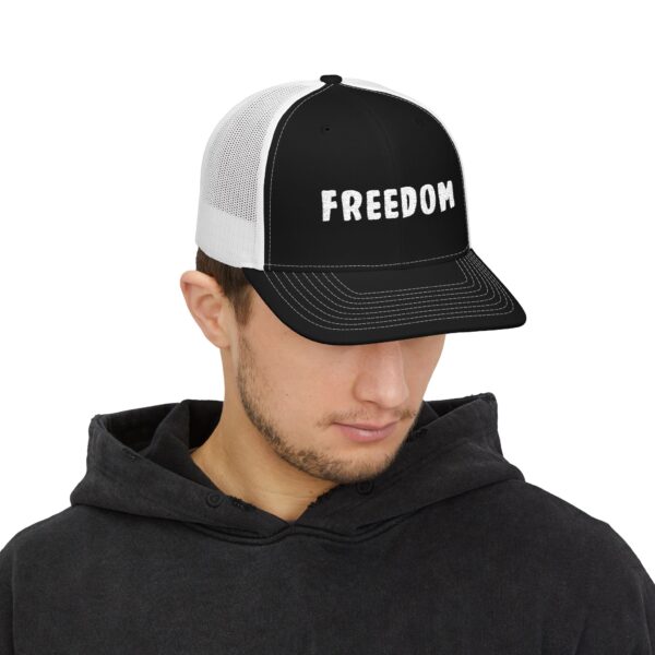 Freedom Snapback Trucker Hat - Embroidered Cap for a Stylish and Casual Look - Image 3