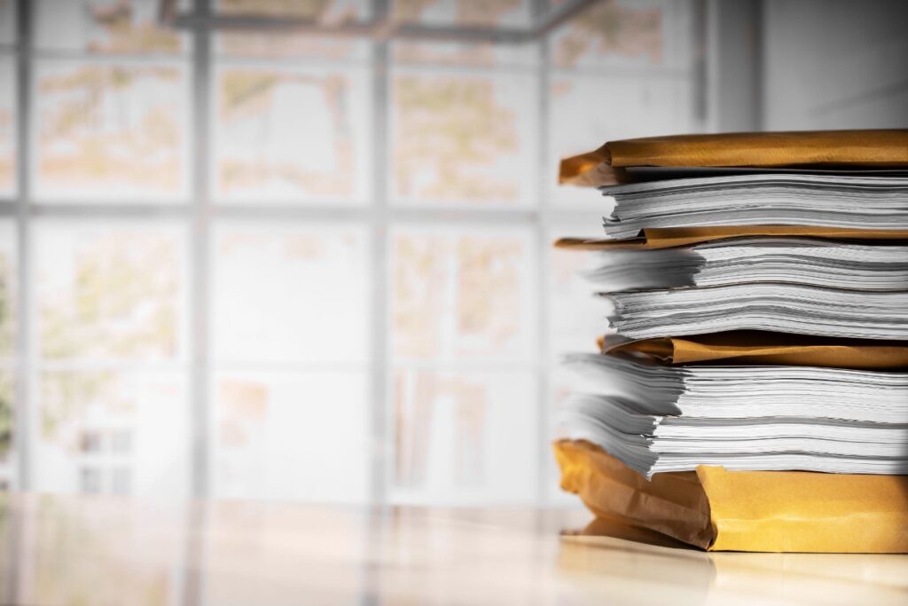 Private membership association documents arranged on a desk