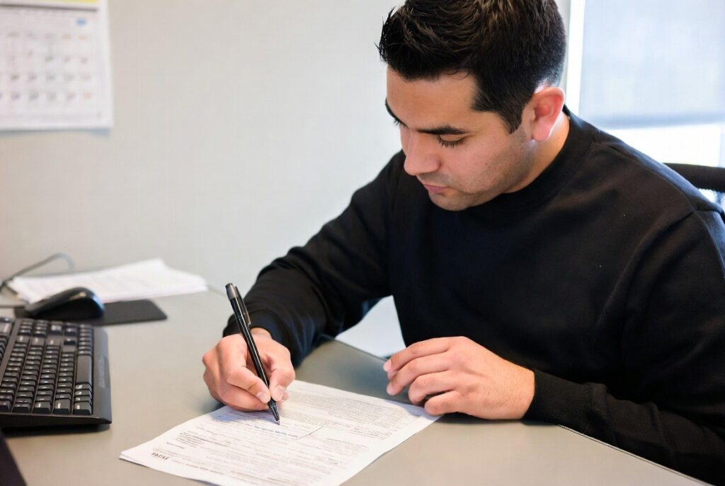 Person completing IRS Form SS-4 to apply for an EIN on behalf of a 508(c)(1)(a) church organization.