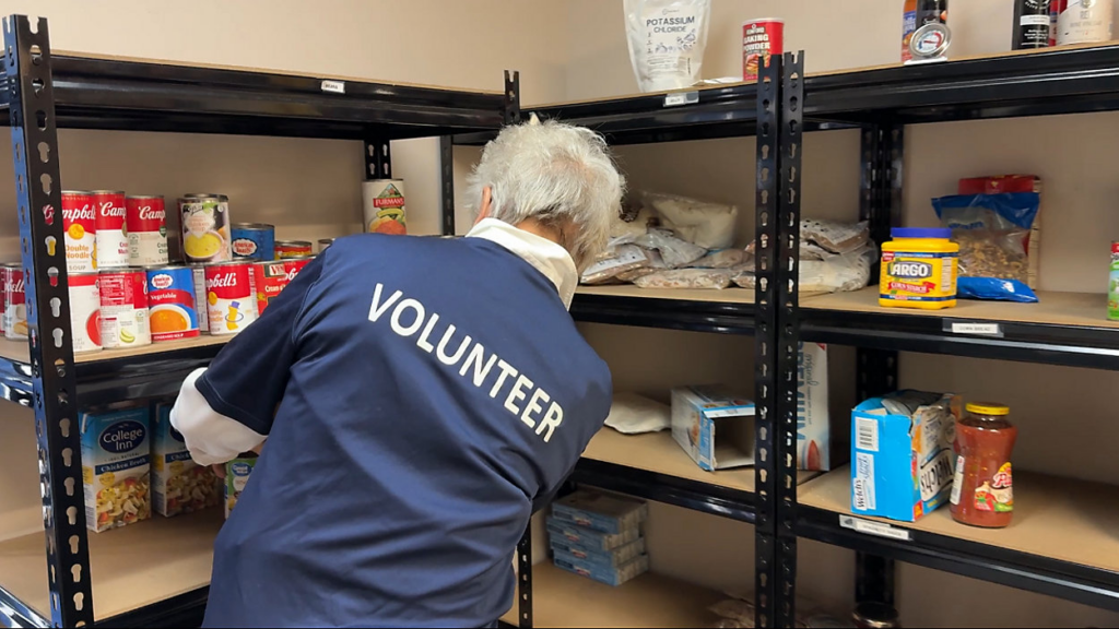 Volunteer coordinator at a 501(c)(3) food pantry organizing donated supplies for local families.