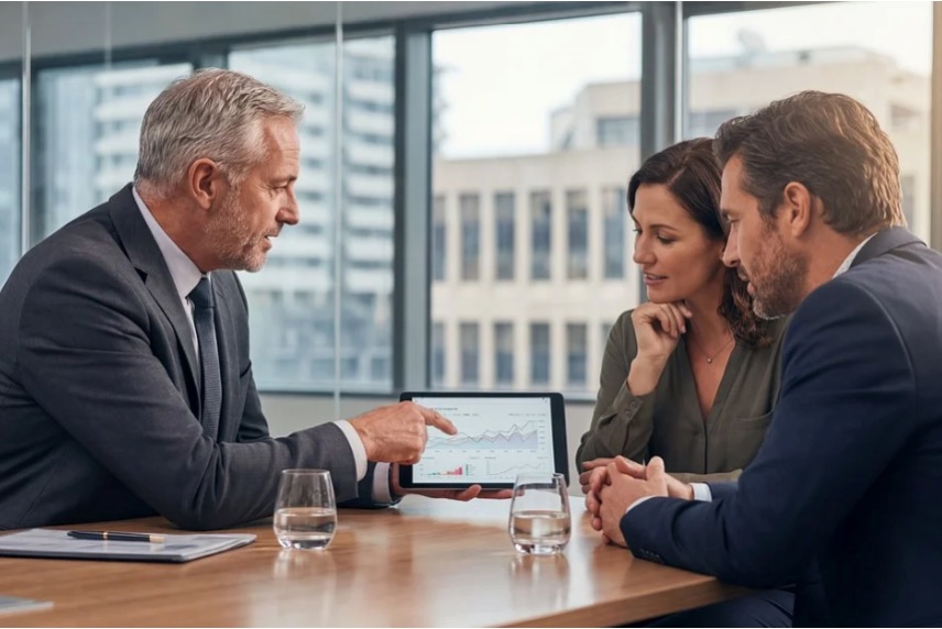 Business professionals analyzing what it would take to set up a Cook Islands asset protection trust